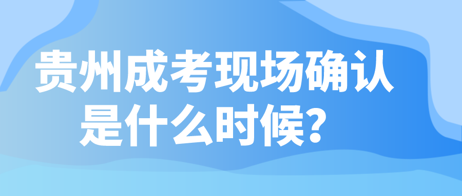 贵州成考现场确认是什么时候？