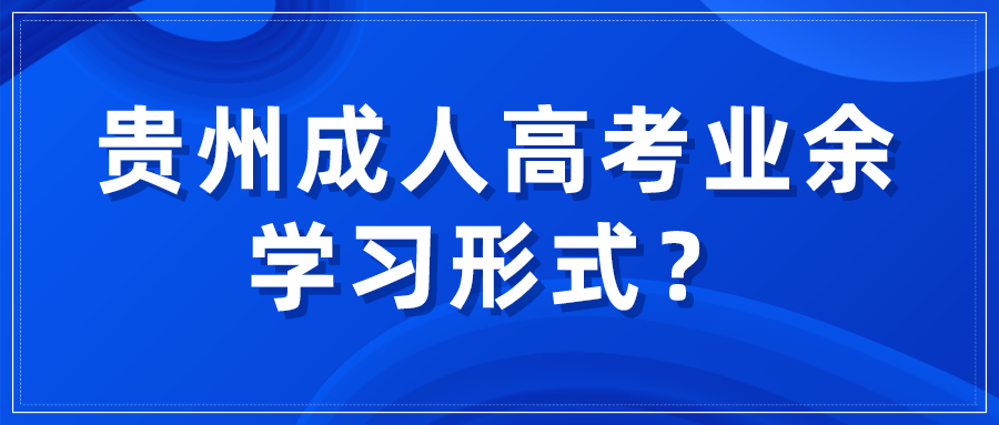 贵州成人高考业余学习形式？